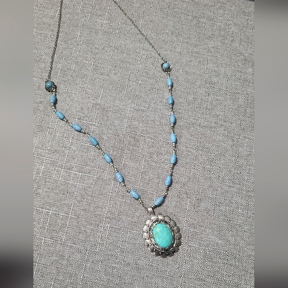 Western cowgirl conch turquoise necklace - Picture 1 of 2